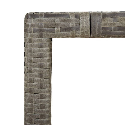 Tavolo Giardino Piano Legno Polyrattan E Massello Acacia Grigio