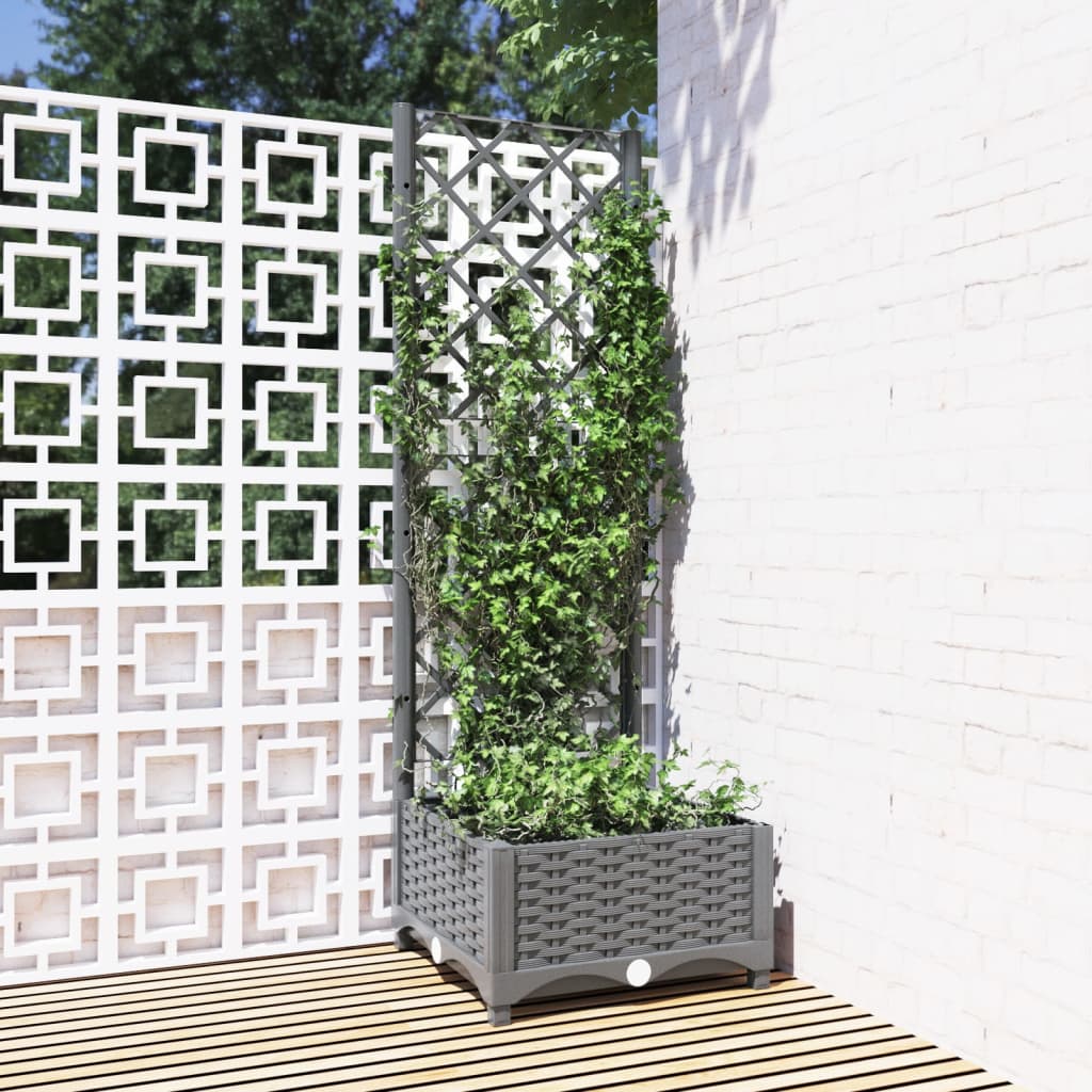 Fioriera Giardino Con Graticcio 120X40X136Cm Pp