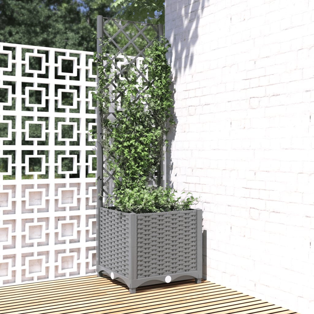 Fioriera Giardino Con Graticcio 120X40X136Cm Pp