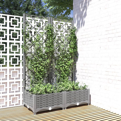 Fioriera Giardino Con Graticcio 120X40X136Cm Pp