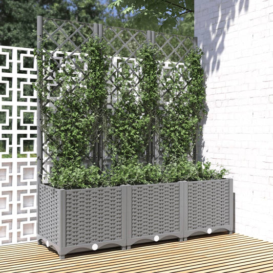 Fioriera Giardino Con Graticcio 120X40X136Cm Pp