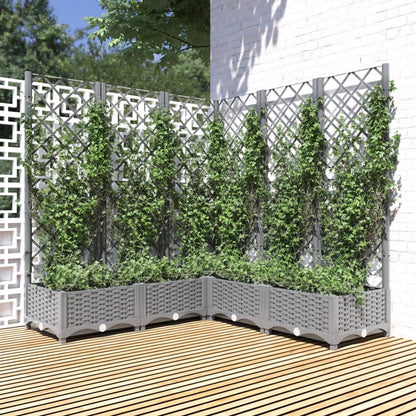 Fioriera Giardino Con Graticcio 120X40X136Cm Pp