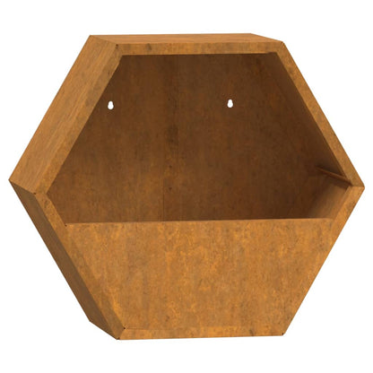 Fioriere Da Parete 2 Pz Ruggine In Acciaio Corten