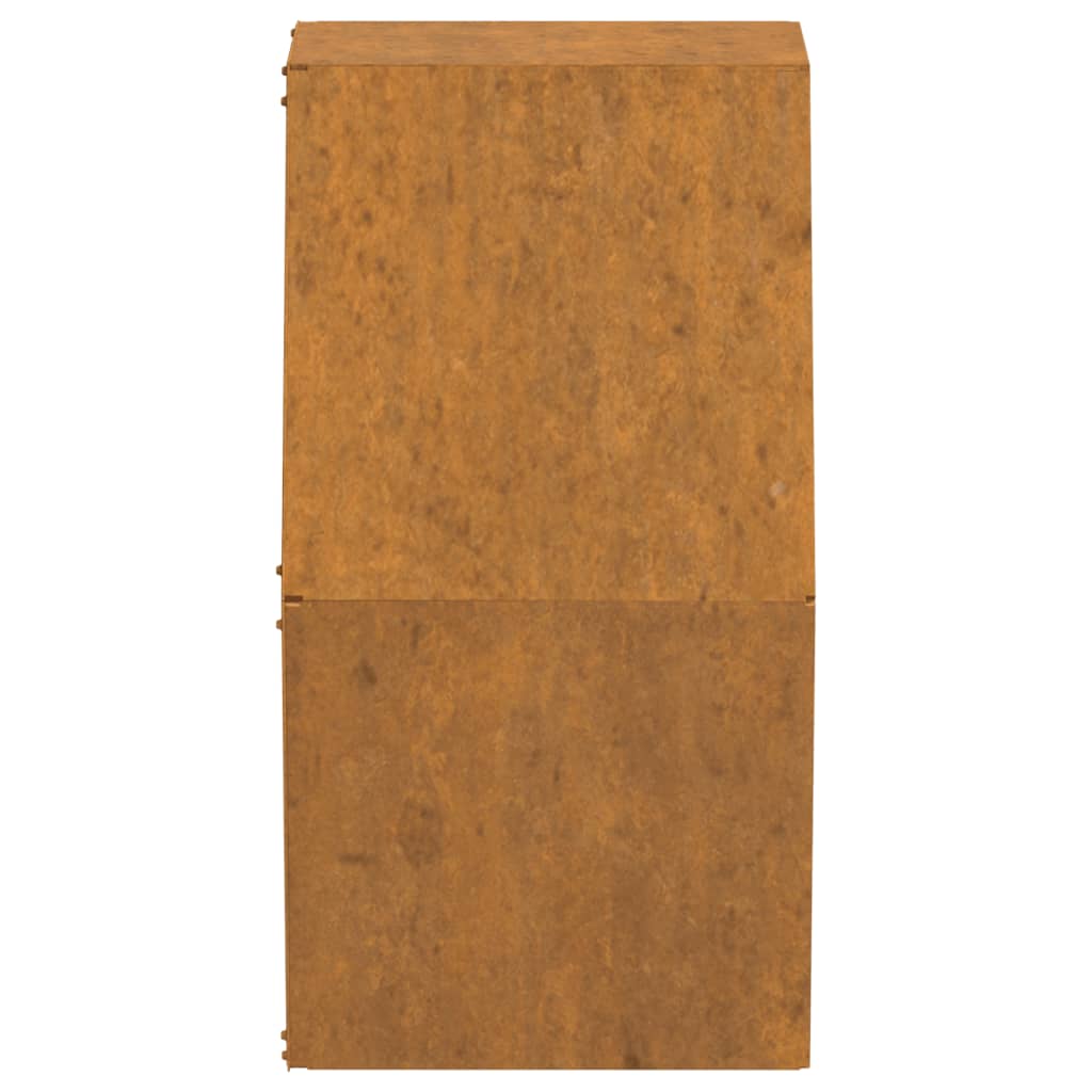 Fioriere Da Parete 2 Pz Ruggine In Acciaio Corten