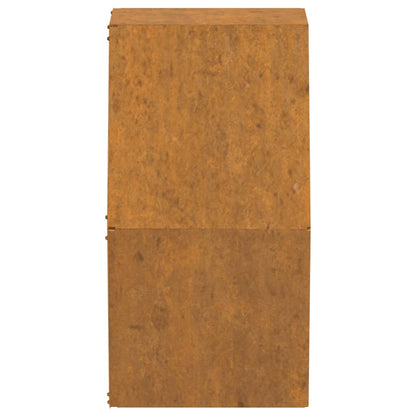Fioriere Da Parete 2 Pz Ruggine In Acciaio Corten