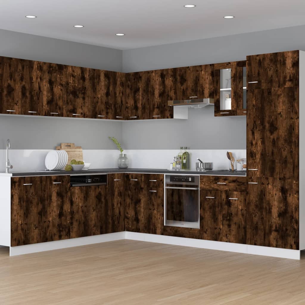 Mobile Da Forno Lyon 60X46X81,5 Cm Rovere Fumo