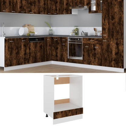 Mobile Da Forno Lyon 60X46X81,5 Cm Rovere Fumo