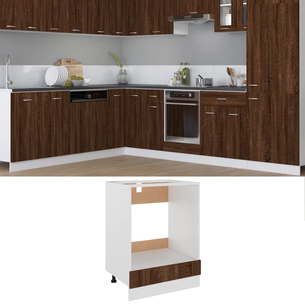 Mobile Da Forno Lyon 60X46X81,5 Cm Rovere Marrone