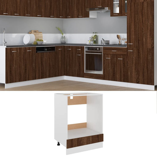 Mobile Da Forno Lyon 60X46X81,5 Cm Rovere Marrone