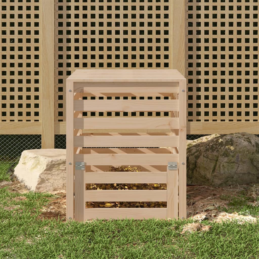 Compostiera Bianca 82,5X82,5X99,5 Cm In Legno Massello Di Pino
