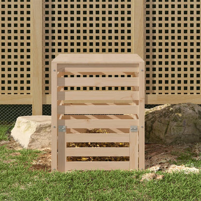 Compostiera Bianca 82,5X82,5X99,5 Cm In Legno Massello Di Pino