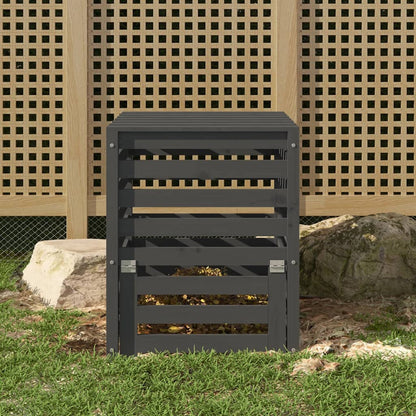 Compostiera Bianca 82,5X82,5X99,5 Cm In Legno Massello Di Pino