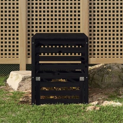 Compostiera Bianca 82,5X82,5X99,5 Cm In Legno Massello Di Pino