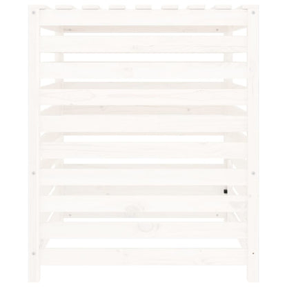 Compostiera Bianca 82,5X82,5X99,5 Cm In Legno Massello Di Pino