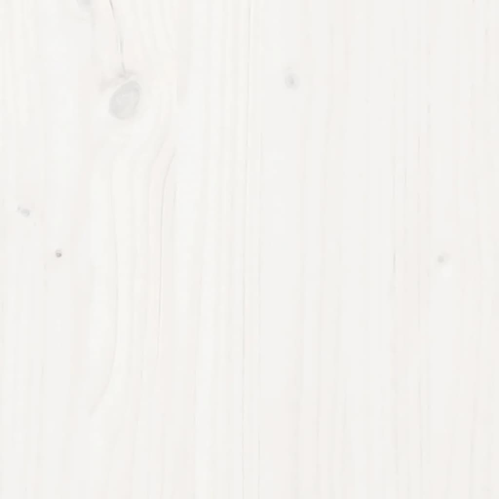 Compostiera Bianca 82,5X82,5X99,5 Cm In Legno Massello Di Pino
