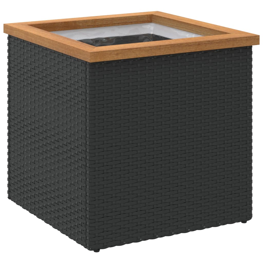 Fioriera Nera In Polyrattan