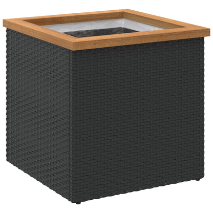 Fioriera Nera In Polyrattan