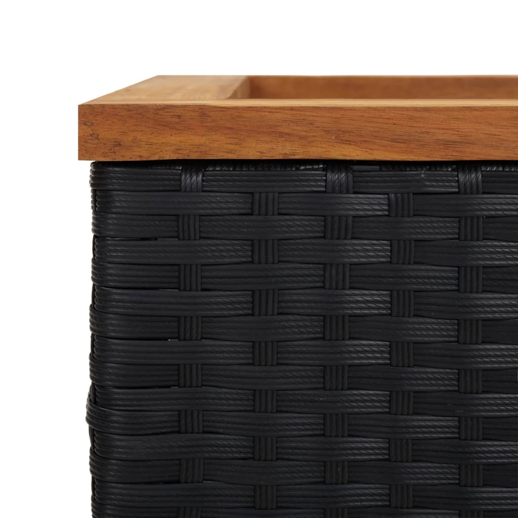 Fioriera Nera In Polyrattan