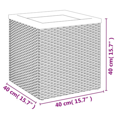 Fioriera Nera In Polyrattan