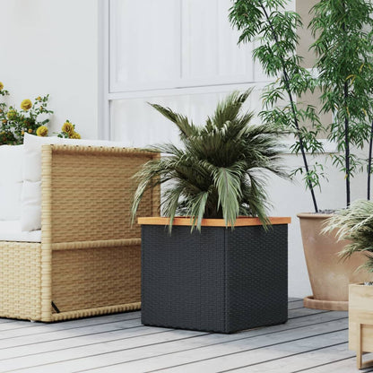 Fioriera Nera In Polyrattan