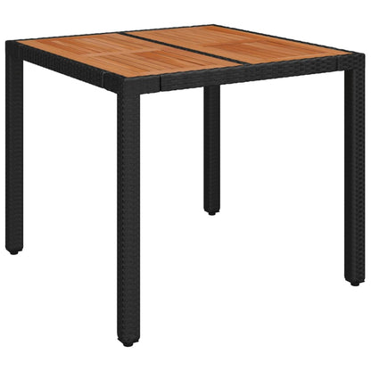 Tavolo Da Giardino Polyrattan Nero