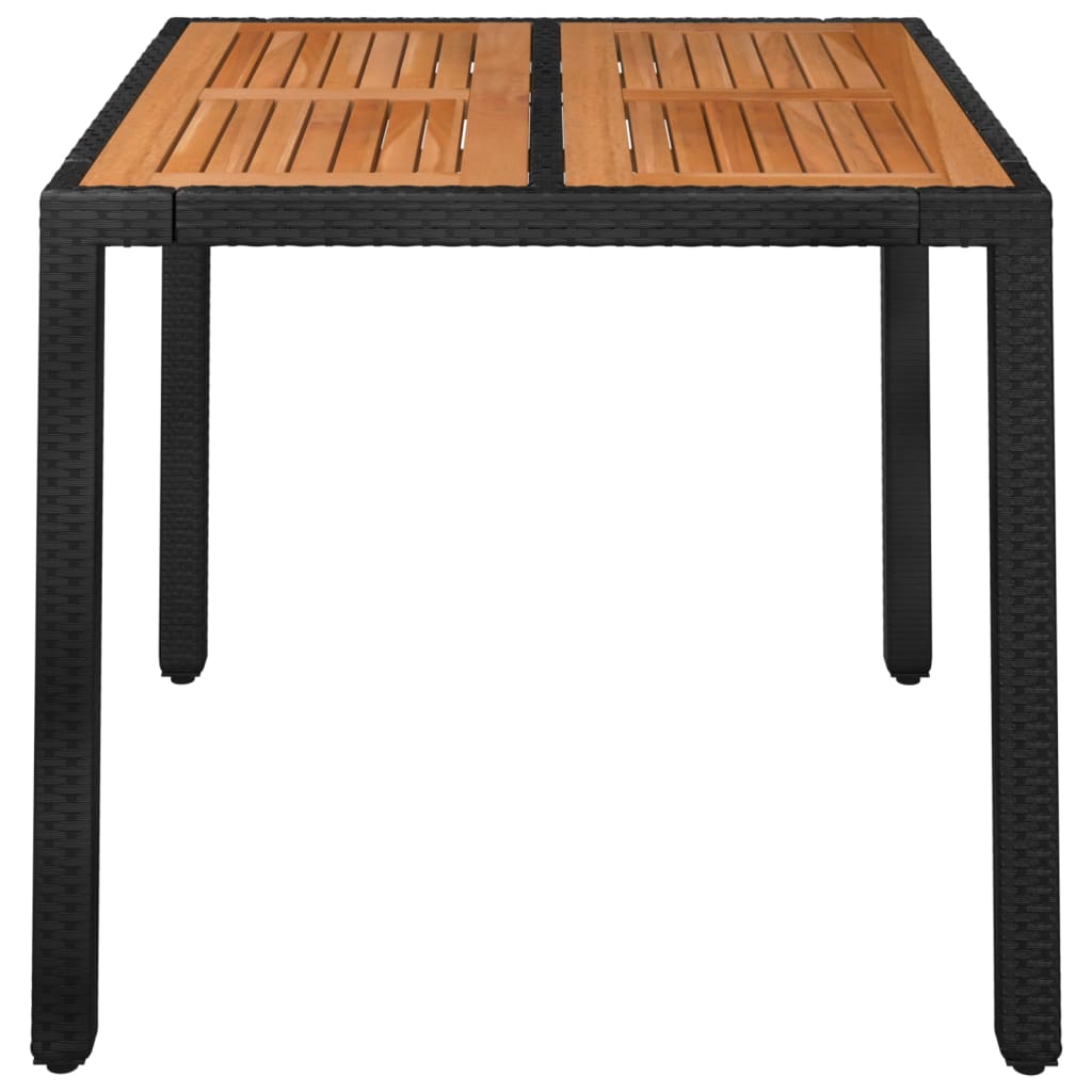 Tavolo Da Giardino Polyrattan Nero
