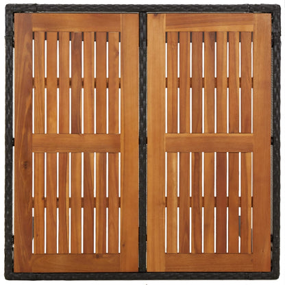 Tavolo Da Giardino Polyrattan Nero