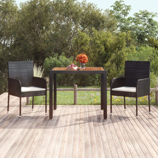 Tavolo Da Giardino Polyrattan Nero