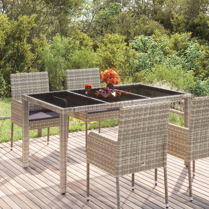 Tavolo Da Giardino 190X90X75Cm Polyrattan Grigio
