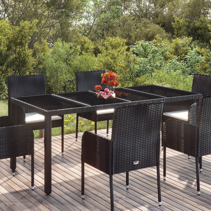 Tavolo Da Giardino Polyrattan Nero