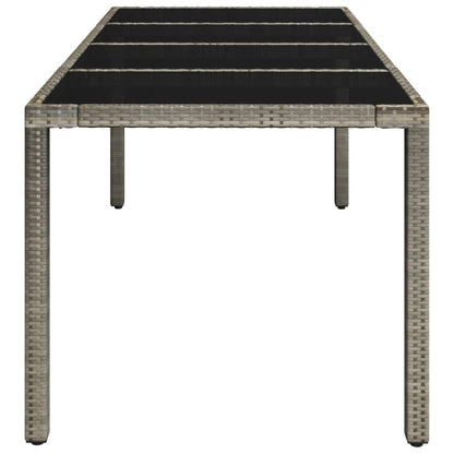 Tavolo Da Giardino 190X90X75Cm Polyrattan Grigio