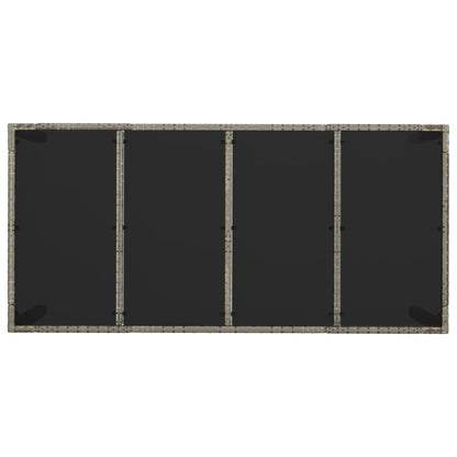 Tavolo Da Giardino 190X90X75Cm Polyrattan Grigio