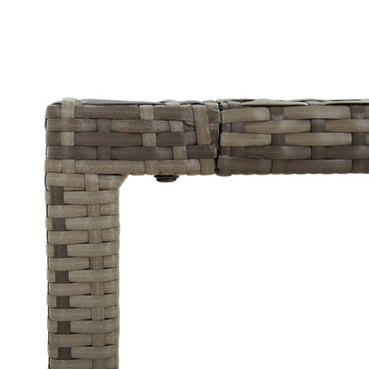 Tavolo Da Giardino 190X90X75Cm Polyrattan Grigio