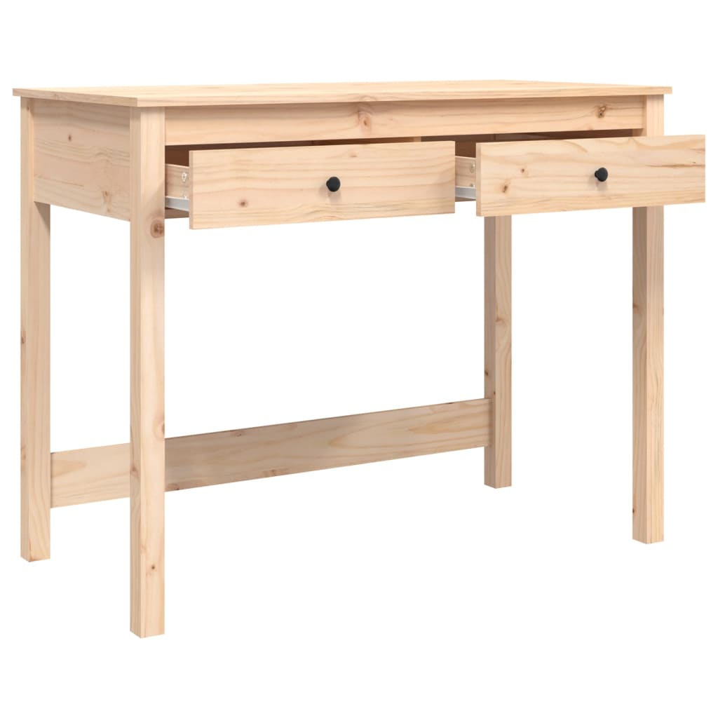 Scrivania Con Cassetti 100X50X78 Cm In Legno Massello Di Pino