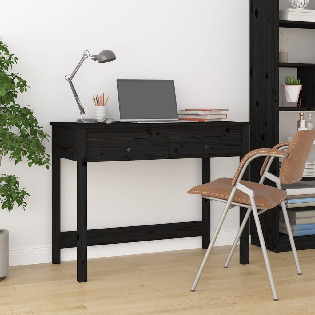 Scrivania Con Cassetti 100X50X78 Cm In Legno Massello Di Pino