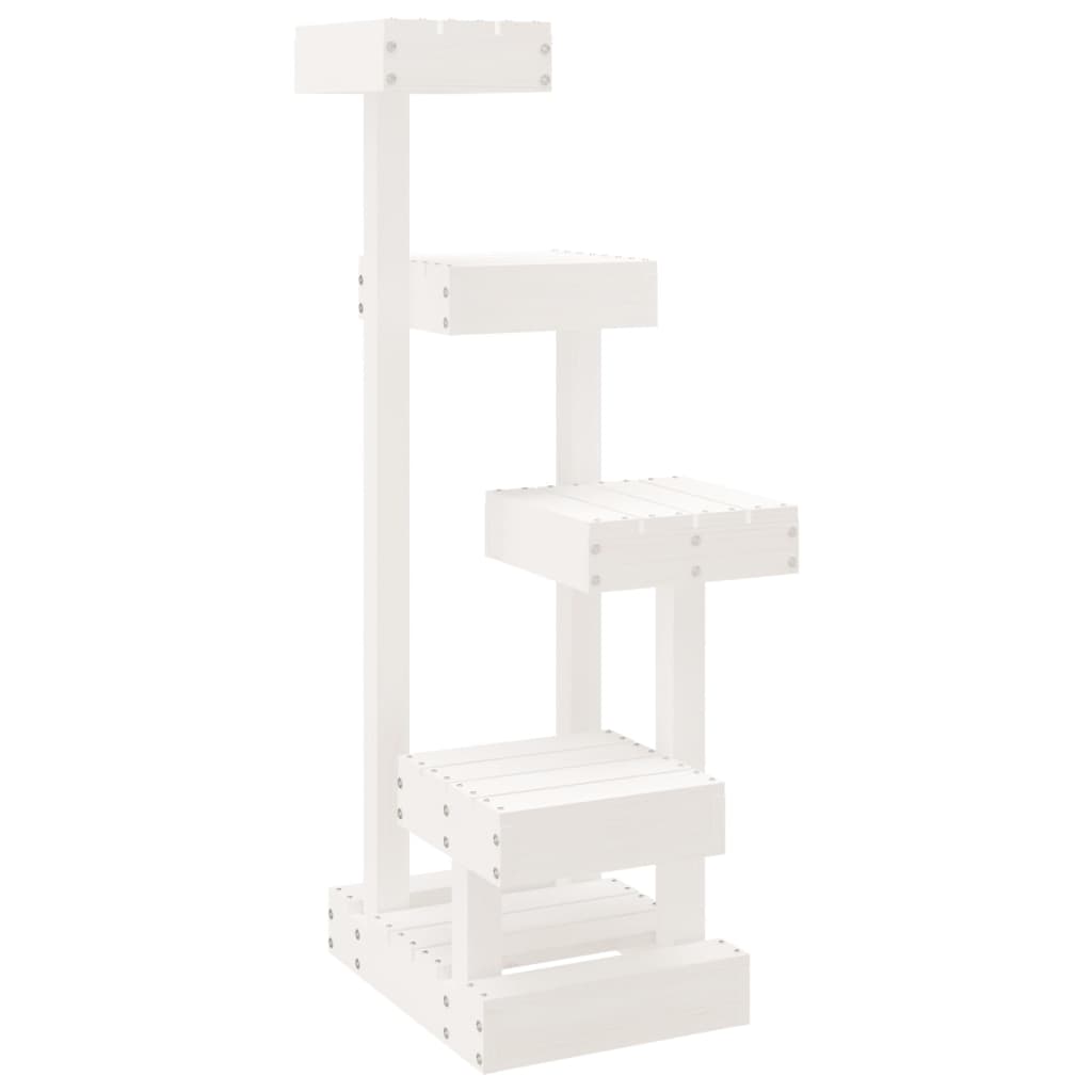 Albero Per Gatti 45,5X49X103Cm In Legno Massello Di Pino
