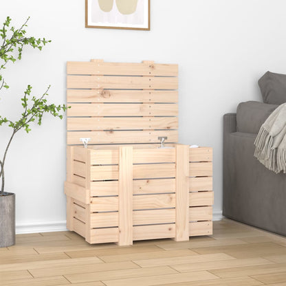 Contenitore Portaoggetti 58X40,5X42 Cm Legno Massello Pino