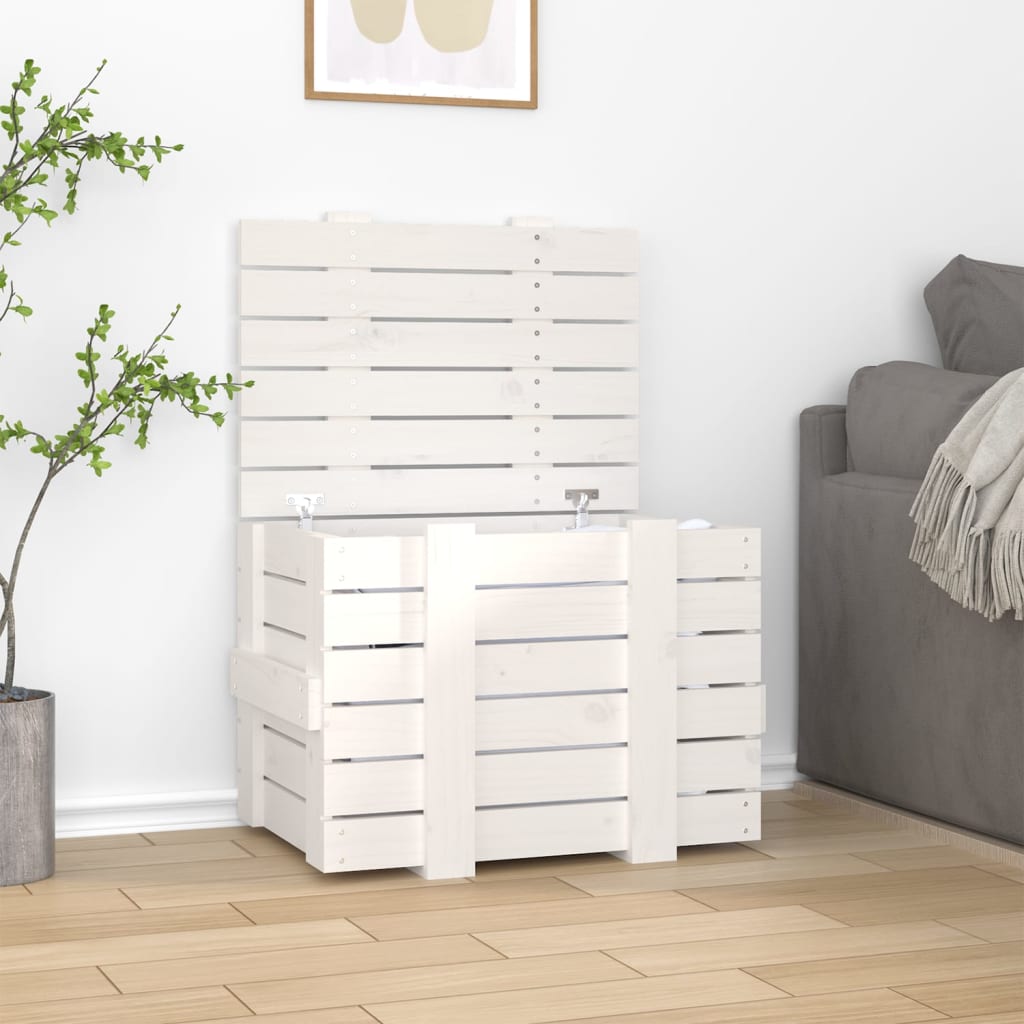 Contenitore Portaoggetti 58X40,5X42 Cm Legno Massello Pino