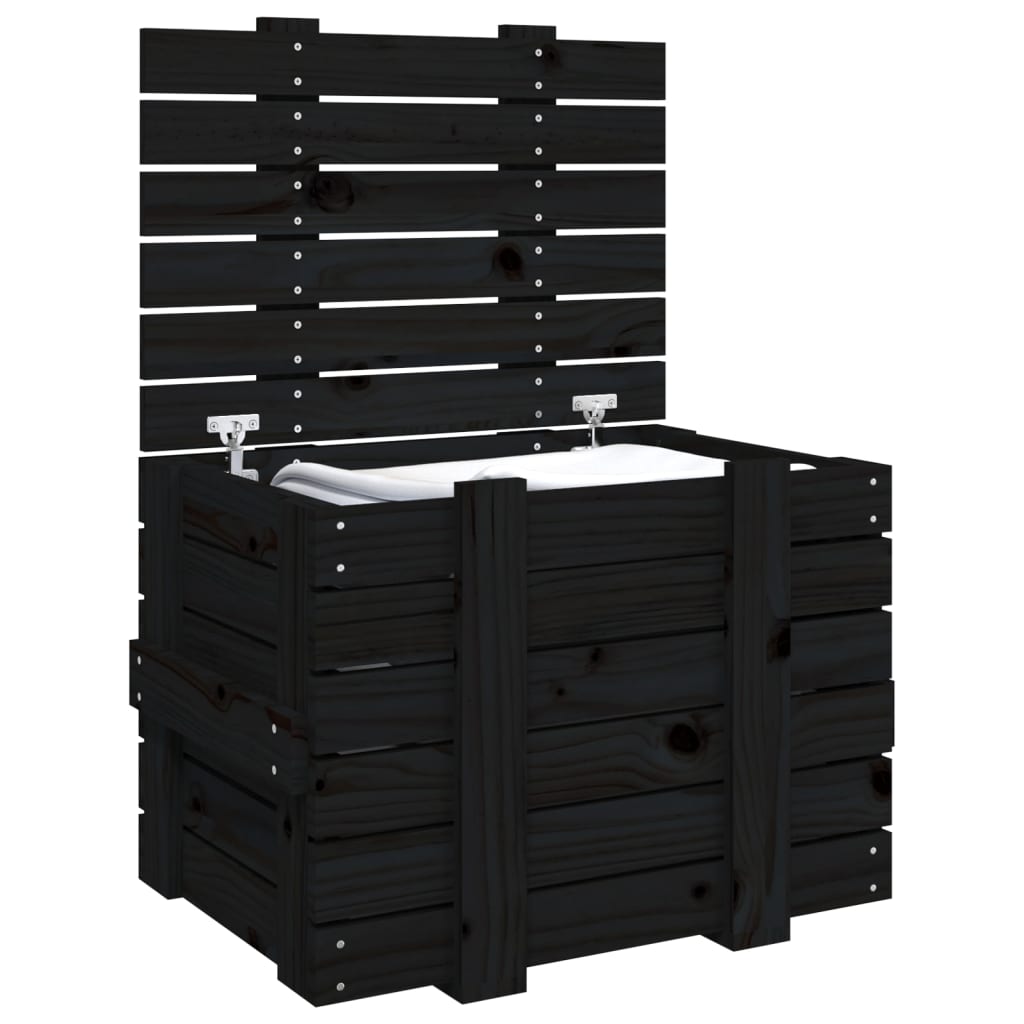 Contenitore Portaoggetti 58X40,5X42 Cm Legno Massello Pino