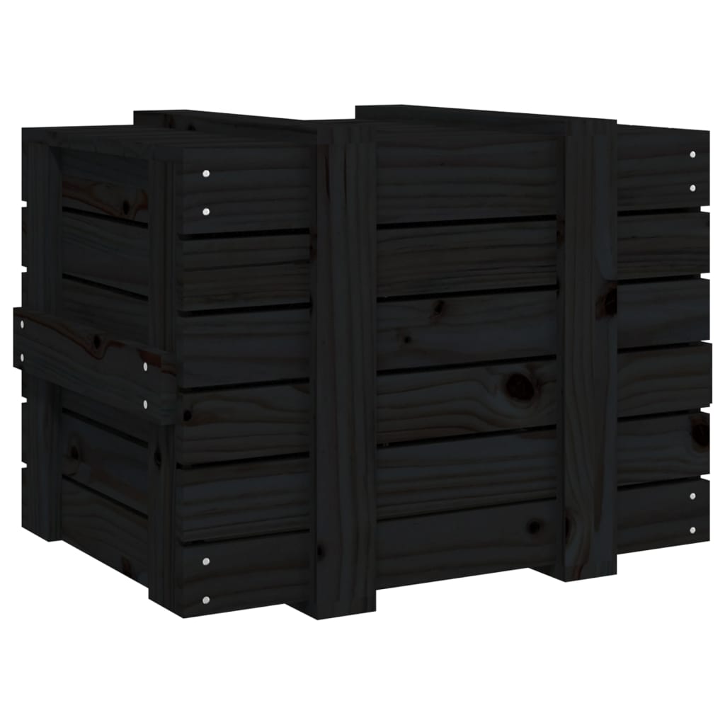 Contenitore Portaoggetti 58X40,5X42 Cm Legno Massello Pino