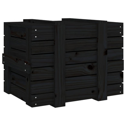 Contenitore Portaoggetti 58X40,5X42 Cm Legno Massello Pino
