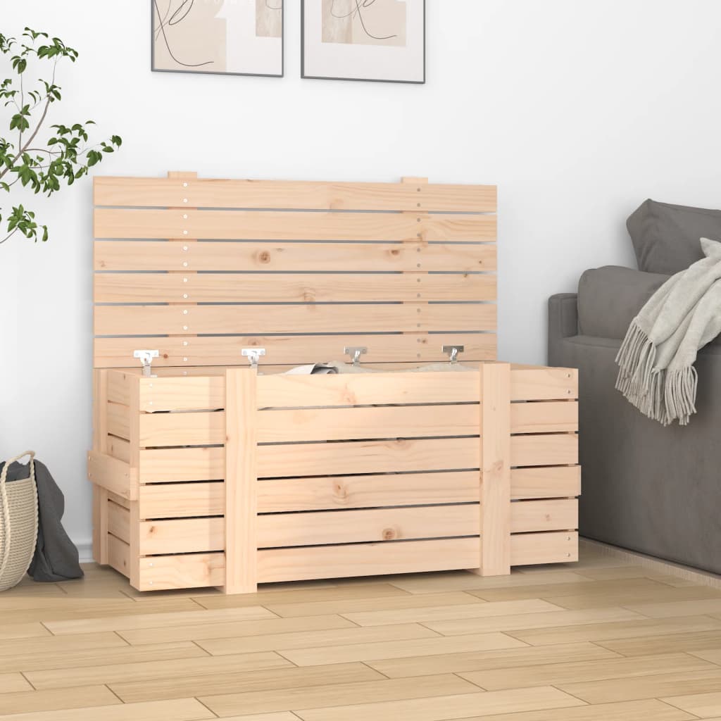 Contenitore Portaoggetti 58X40,5X42 Cm Legno Massello Pino