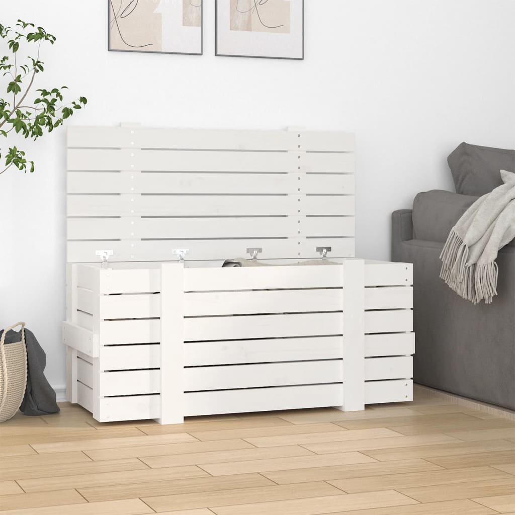 Contenitore Portaoggetti 58X40,5X42 Cm Legno Massello Pino