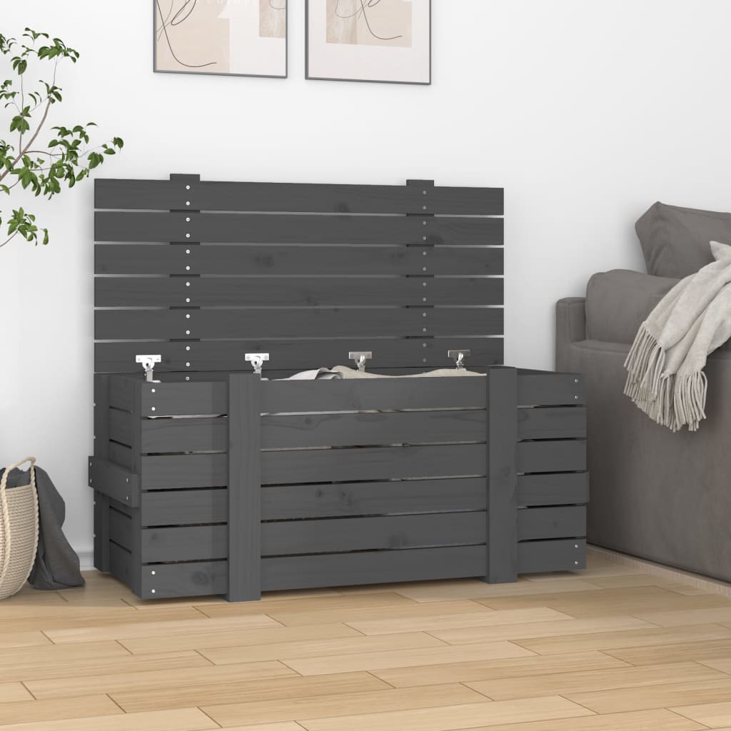 Contenitore Portaoggetti 58X40,5X42 Cm Legno Massello Pino