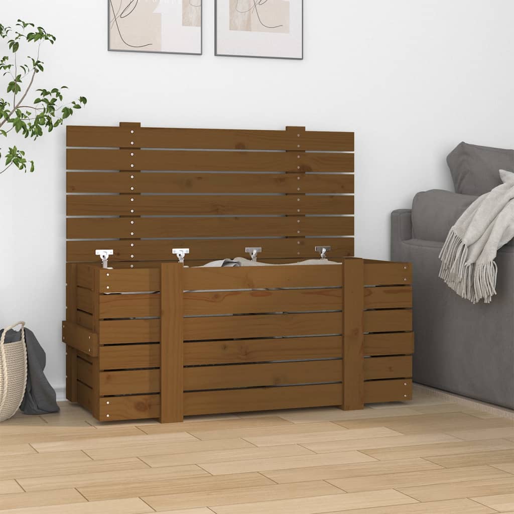 Contenitore Portaoggetti 58X40,5X42 Cm Legno Massello Pino