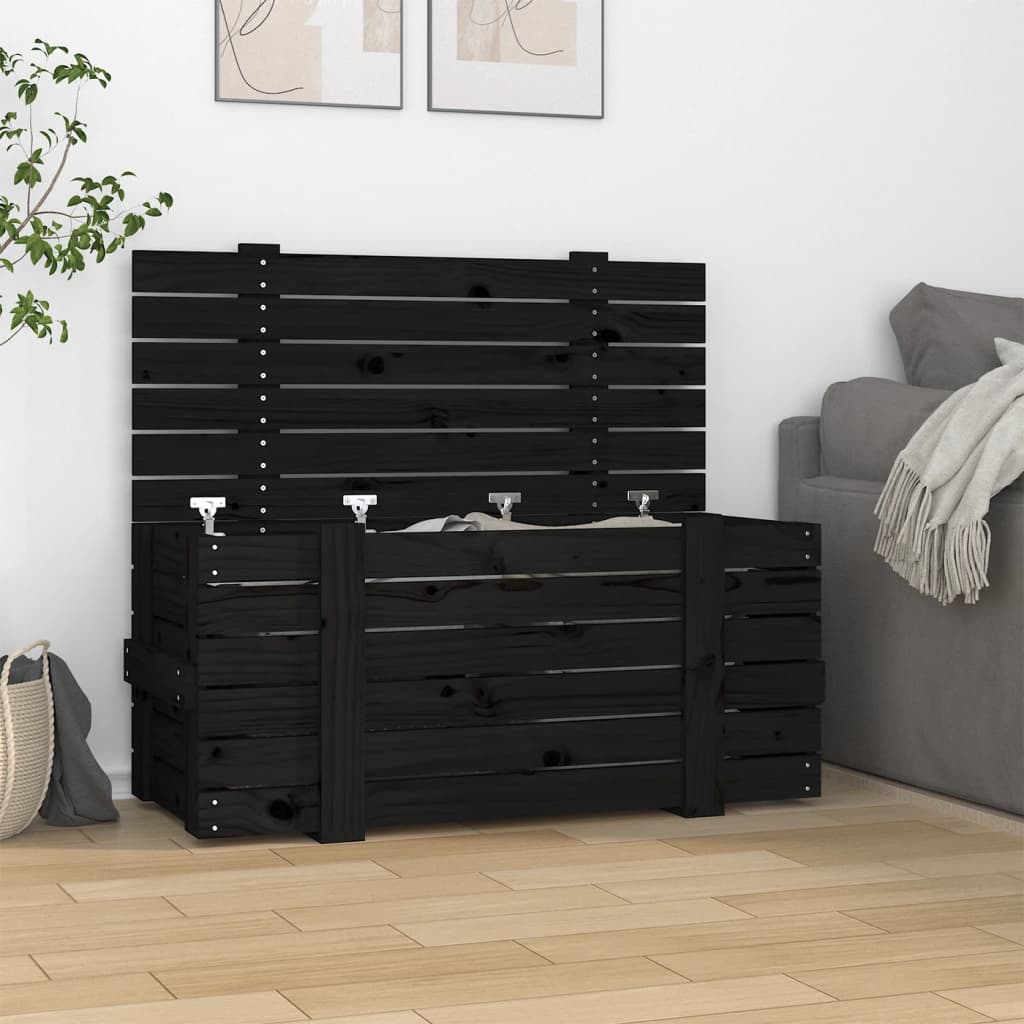 Contenitore Portaoggetti 58X40,5X42 Cm Legno Massello Pino