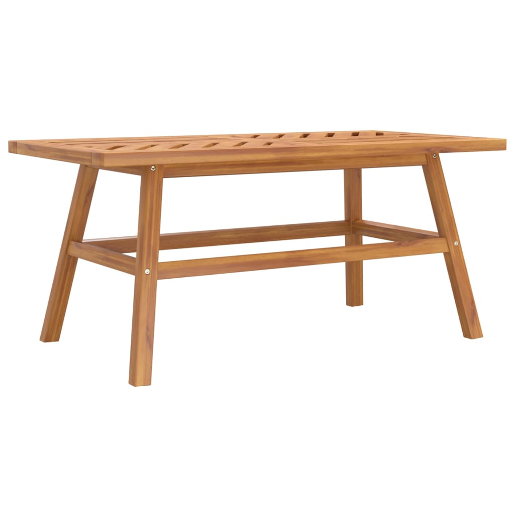 Tavolino 100X50X45 Cm In Legno Massello Di Acacia