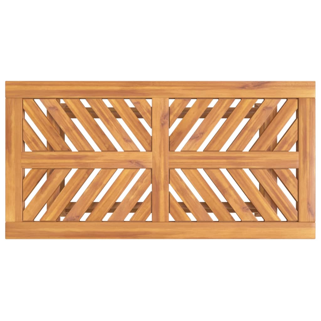 Tavolino 100X50X45 Cm In Legno Massello Di Acacia