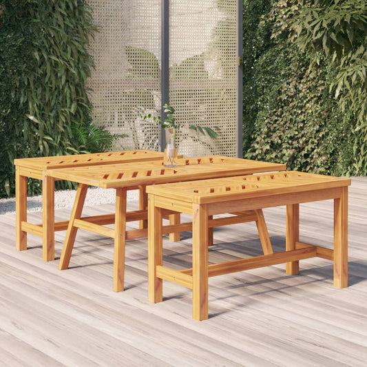 Tavolino 100X50X45 Cm In Legno Massello Di Acacia