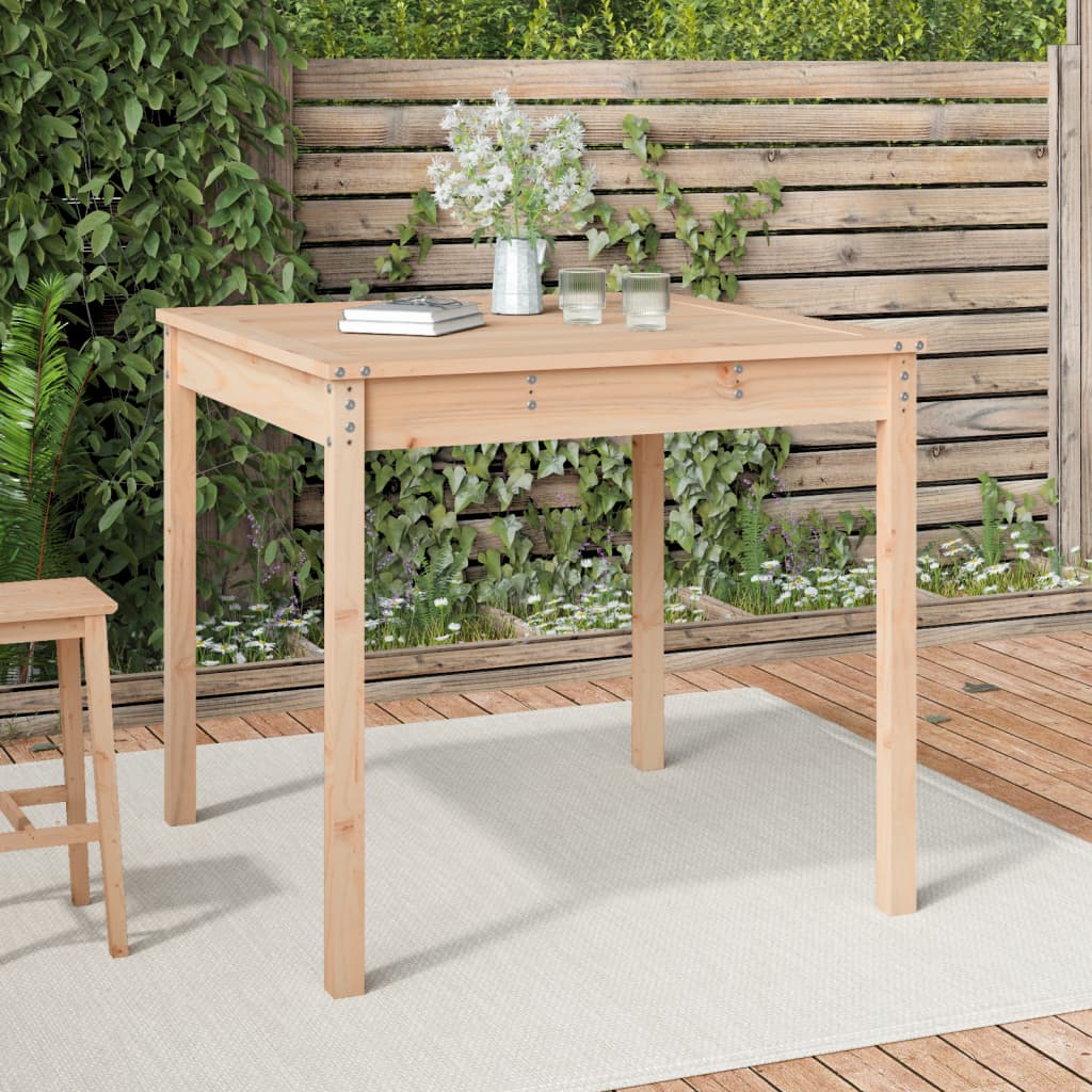 Tavolo Da Giardino 203,5X100X76 Cm In Legno Massello Di Pino